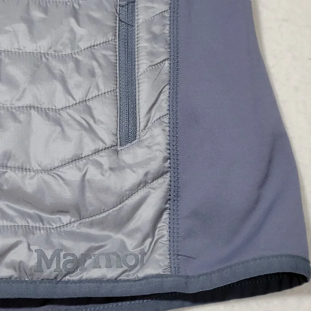Marmot Vest Men Small Gray Insulated Hybrid Softshell Zip Pockets Outdoor Hiking